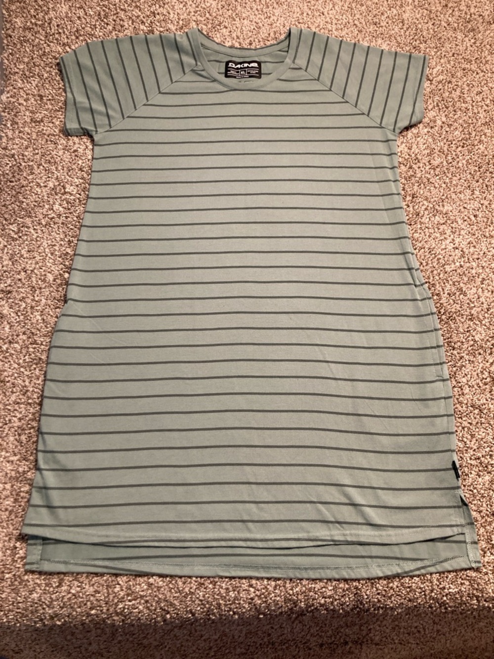 Dakine Sage Green Striped Dress